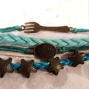 Little mermaid "kiss the girl" bracelet